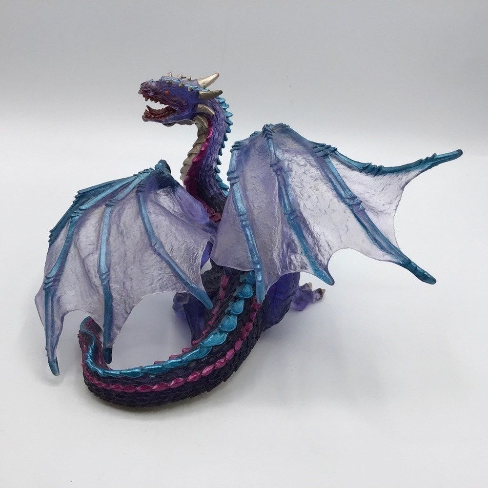 CLOUD Dragon #0414 Safari Ltd Wings 2012 Medieval Fantasy Purple Toy Figure 6”